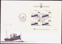 Europa CEPT 1988 Madère - Madeira - Portugal FDC Y&T N°BF9 - Michel N°B9 - 80e EUROPA - 1988