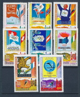 8 Timbres Oblitérés GUINEE EQUATORIALE X-10 Jeux Olympiques D'hiver 1976 INNSBRUCK - Hiver 1976: Innsbruck