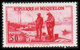 1938. SAINT-PIERRE-MIQUELON. St. Pierre Harbour 50 C. Hinged.  (Michel 180) - JF542980 - Storia Postale