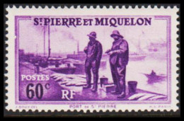 19391940. SAINT-PIERRE-MIQUELON. St. Pierre Harbour 60 C. Hinged.  (Michel 201 ) - JF542982 - Storia Postale