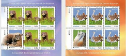 ROMANIA - EUROPA CEPT- 2021 - ENDANGERED  WILDLIFE - Minisheets Of 5 Stamps +1 Label  MNH** - 2021