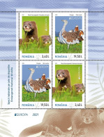 ROMANIA - EUROPA CEPT- 2021 - ENDANGERED  WILDLIFE - M/S - Blocks Model I With 4 Stamps(2 Sets)  MNH** - 2021