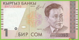 Voyo KYRGYZSTAN 1 Som 1999(2000) P15 B210a BH UNC - Kirguistán