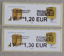 Lis2018-02 :  Lisa Musée De La Poste :  IP 1.20 Et  IP 1.30  (autoadhésives / Autocollantes) - 2010-... Illustrated Franking Labels