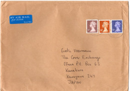 L75935 - Grossbritannien - 2000 - £1 Machin MiF A Bf DERBY -> Japan - Lettres & Documents