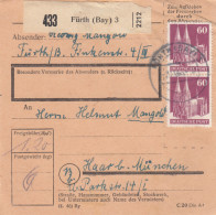 BiZone Paketkarte 1948: Fürth Nach Haar B. München - Covers & Documents