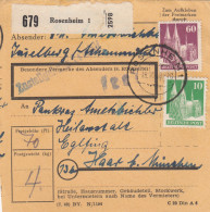 BiZone Paketkarte 1948: Rosenheim Nach Eglfing Haar, Heilanstalt - Briefe U. Dokumente