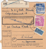 BiZone Paketkarte 1948: München Nach Gmund, Tegernsee - Briefe U. Dokumente