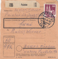 BiZone Paketkarte 1948: Painten Nach Haar Bei München - Lettres & Documents