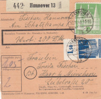 BiZone Paketkarte 1948: Hannover Nach Haar, Wertkarte - Covers & Documents