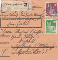 BiZone Paketkarte 1948: Ingolstadt Nach Heilanstalt Eglfing - Covers & Documents