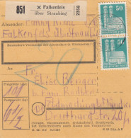 BiZone Paketkarte 1948: Falkenfels Nach Feldmoching, Nachgebühr - Covers & Documents