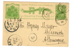 Ganzsache 1899 Nach München - Haïti