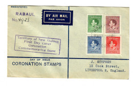 Luftpost Einschreiben Rabaul Nach Liverpool FDC 1937 - Guinea (1958-...)