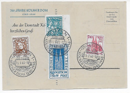 100 Jahre Kölner Dom, 1948, Rückseite: Werbung Kölner  Rundschau-Zeitung - Covers & Documents