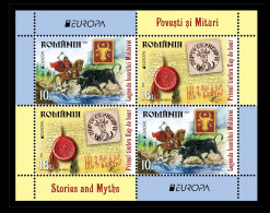 ROMANIA 2022 Europa CEPT - Stories And Myths  S/S -Block Of 4 Stamps - Model I  MNH** - 2022