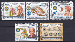 172 BURUNDI 2013 - Y&T 2046/49 Du BF 351 - Rotary Club Rapace Fleur Medecine - Neuf ** (MNH) Sans Charniere - Unused Stamps