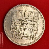 1948   - 10 Francs Turin Cupronickel, Petite Tête  France - 10 Francs