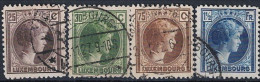 Luxemburg - Großherzogin Charlotte "Rechtsprofil" (MiNr: 187/9 + 191) 1927 - Gest Used Obl - 1926-39 Charlotte Right-hand Side