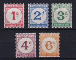 Nyasaland: 1950   Postage Due Set    SG D1-D5    MH - Nyassaland (1907-1953)