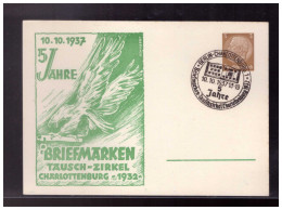 Dt- Reich (023920) Privat Ganzsache PP122/ C60 Carlottenburg, 5 Jahre Briefmarkenh Tauschzirkel Mit Blanco SST Berlin 37 - Privat-Ganzsachen