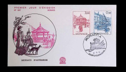 CL, FDC, 1 Er Jour, Monaco. A, 10-5-84, Monaco D'autrefois, Le Kiosque - FDC