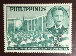 Philippines 1957 Assembly Anniversary MNH - Filipinas