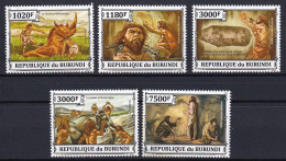 172 BURUNDI 2013 - Y&T 2086/89 Du BF 361 - Chasse Prehistorique - Neuf ** (MNH) Sans Charniere - Unused Stamps