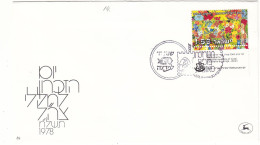 Israël - Lettre De 1978 - Oblit Jerusalem - Fleurs - - Storia Postale