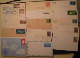 Nations Unies Lot De Entiers Postaux Enveloppes  Neuves Et Oblitérées Voir Scan N° 1 - Verzamelingen & Reeksen