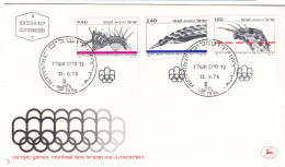 Jeux Olympiques - Montreal 76 - Israël - Lettre De 1976 - Oblit Jerusalem - - Estate 1976: Montreal