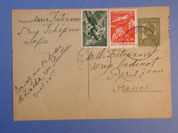 DK 19 BULGARIE   BELLE  LETTRE ENTIER   1940  SOFIA A PARIS FRANCE  +AFF. INTERESSANT+++ + - Lettres & Documents