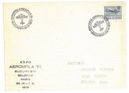 COV 24 - 209 AIRPLANE, Bucuresti, Aeromfila, Romania - Cover - Used - 1973 - Covers & Documents