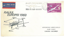 COV 24 - 275-a AIRPLANE, Flight Ghimbav-Clinceni, Romania - Cover - Used - 1983 - Briefe U. Dokumente