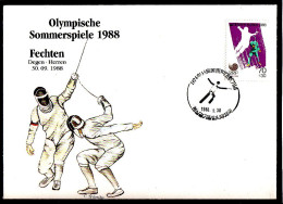 Olympics 1988 - Fencing - SOUTH KOREA FDC Cover - Summer 1988: Seoul