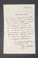 Eugène LABICHE – Lettre Autographe Signée – Théâtre Et Alfred Delacour - Ecrivains