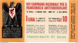 VIII Campagna Antitubercolare 1938 - Libretto Completo - Ungebraucht