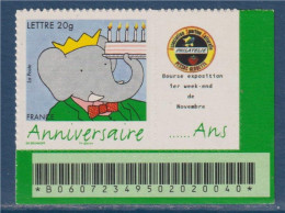 Timbre Bon Anniversaire 2006 Eléphant Babar Type Autocollant  -20g Neuf YetT 3927B Et Spink/Maury 53 - Ongebruikt