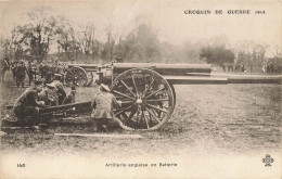 Militaria * Artillerie Anglaise En Batterie * Armement Canon * Croquis De Guerre 1914 * Ww1 Guerre 1914 1918 - Guerre 1914-18