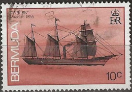 BERMUDA 198 Ships Wrecked On Bermuda - 10c. - Curlew (sail/steamer), 1856 FU - Bermuda