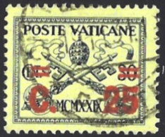 VAT 1931 Conciliazione Cent.30 Ovpt 25c - Giallino- Fu - Usados