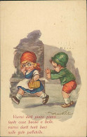 CASTELLI SIGNED 1930s POSTCARD - KIDS - EDIT DEGAMI N.590  (5135) - Castelli