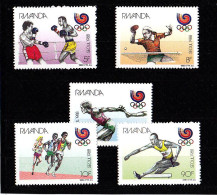 Olympics 1988 - Table Tennis - RWANDA - Set MNH - Ete 1988: Séoul