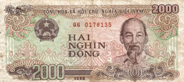 Billet 2000 Dong VietNam 1988 - Autres - Asie