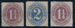 Schleswig Holstein - Lot Mit Nr. 14, 16, 18e Je Ungebraucht - Schleswig-Holstein