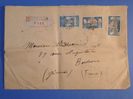 DK 19 AEF   BELLE  LETTGABON  1928  LIBREVILLE  A BORDEAUX  FRANCE +CACHETS CIRE +AFF. INTERESSANT+++ + - Brieven En Documenten