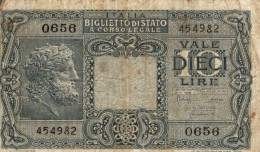 Billet  Italia 10 Lire - Other & Unclassified
