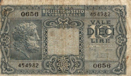 Billet  Italia 10 Lire - Andere & Zonder Classificatie