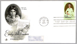 EMILY DICKINSON. FDC Amherst 1971 - Femmes Célèbres