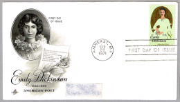 EMILY DICKINSON. FDC Amherst 1971 - Mujeres Famosas